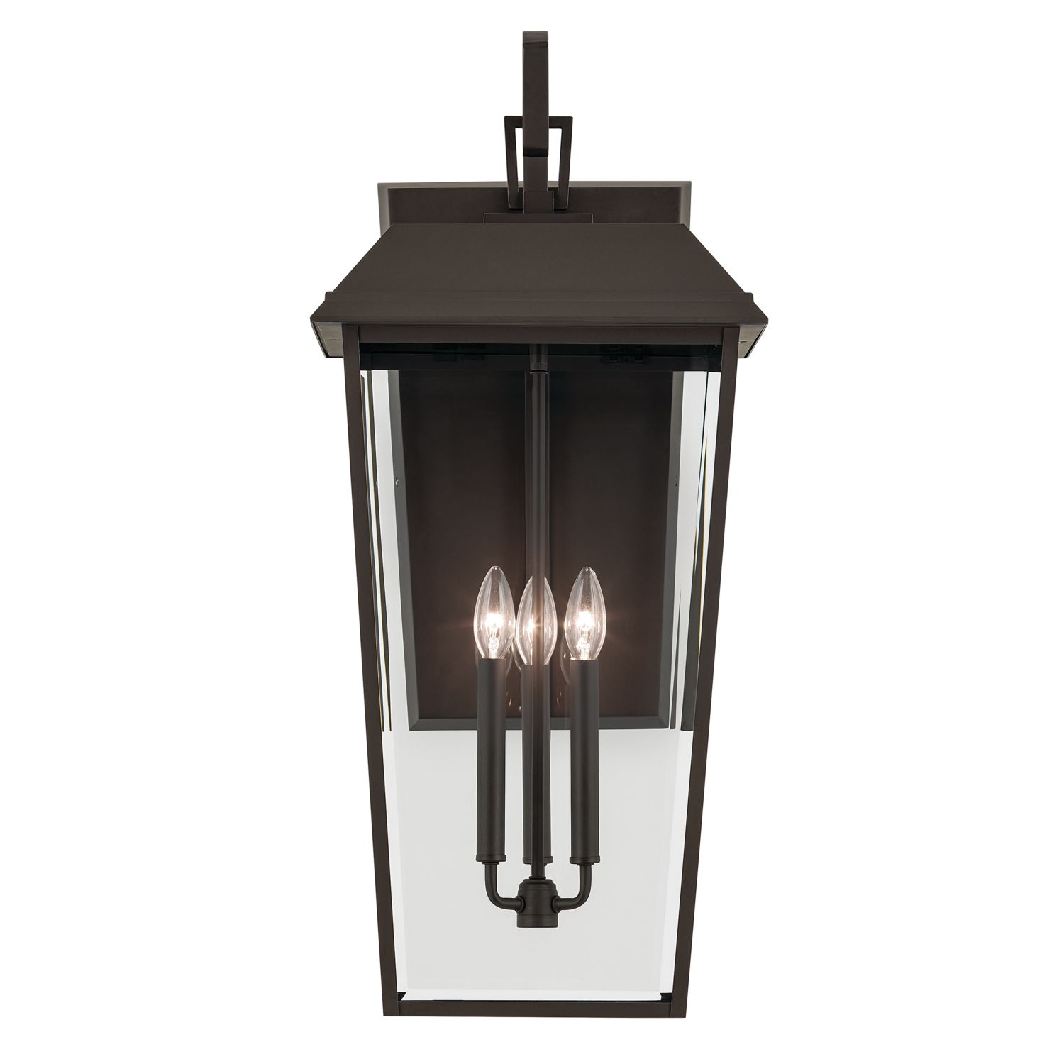 Image 4 Mathus 3 Light Outdoor Wall Light with Clear Glass in Olde Bronze more views