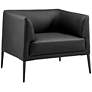 Matias Black Leatherette Lounge Chair