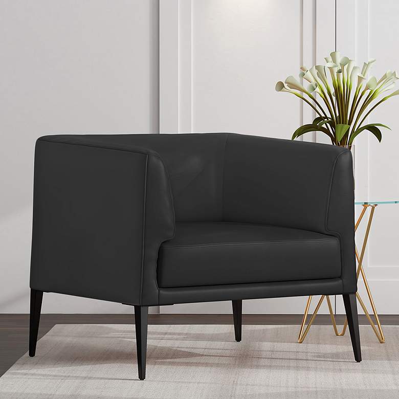 Image 1 Matias Black Leatherette Lounge Chair