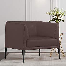 Image1 of Matias Brown Leatherette Lounge Chair