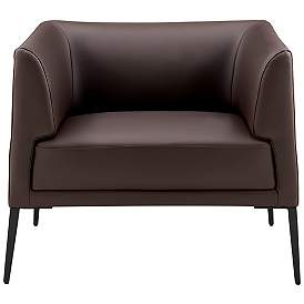 Image4 of Matias Brown Leatherette Lounge Chair more views