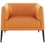 Matias Cognac Leatherette Lounge Chair