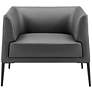 Matias Gray Leatherette Lounge Chair in scene