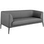 1_Matias Gray Leatherette Loveseat