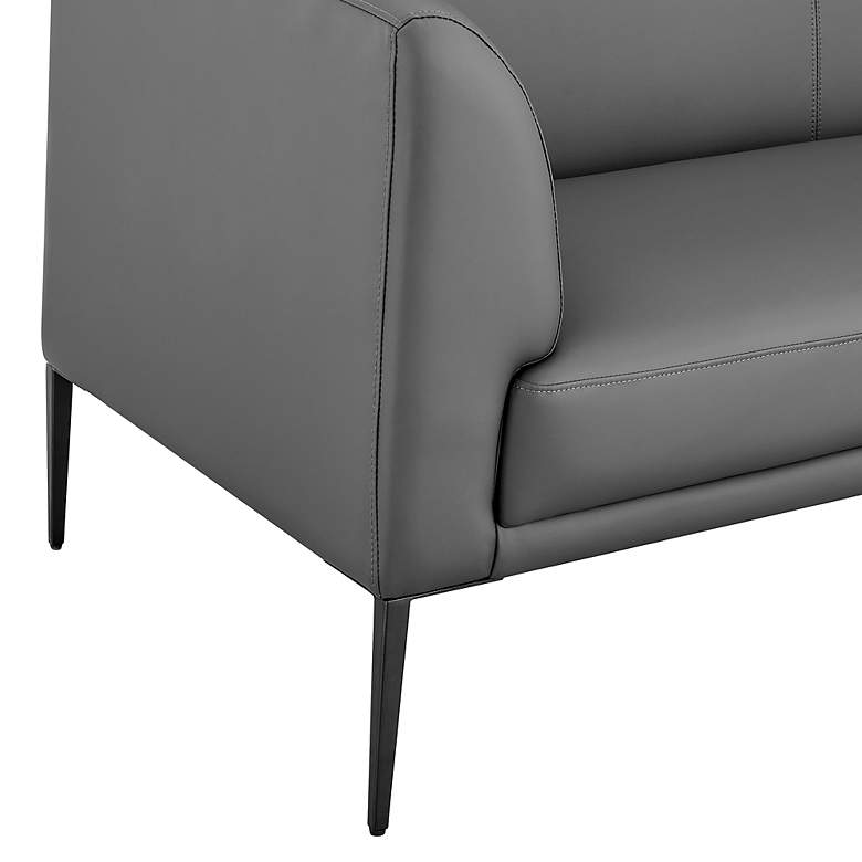 Image 2 Matias Gray Leatherette Loveseat more views