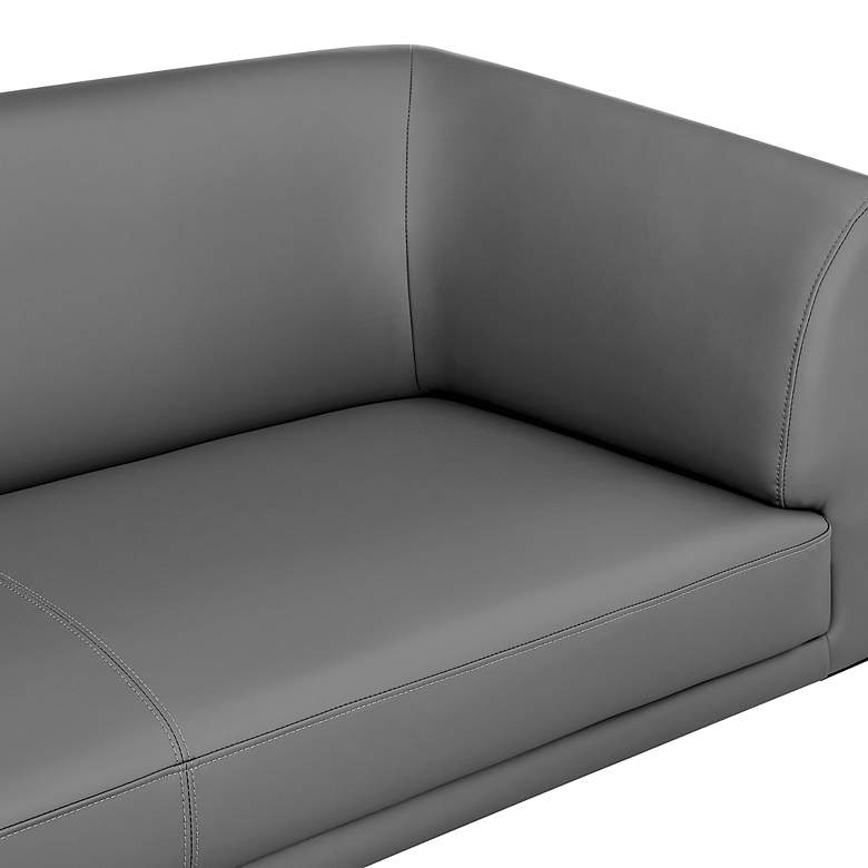 Image 3 Matias Gray Leatherette Loveseat more views