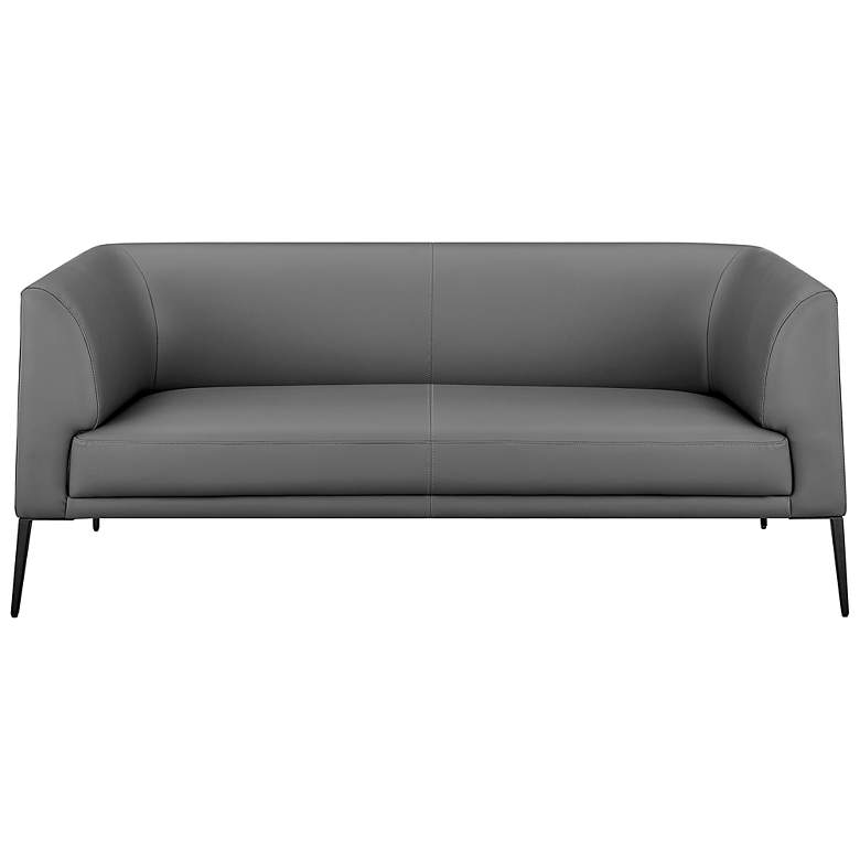 Image 5 Matias Gray Leatherette Loveseat more views