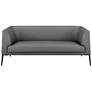 5_Matias Gray Leatherette Loveseat more views