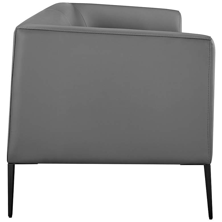 Image 6 Matias Gray Leatherette Loveseat more views