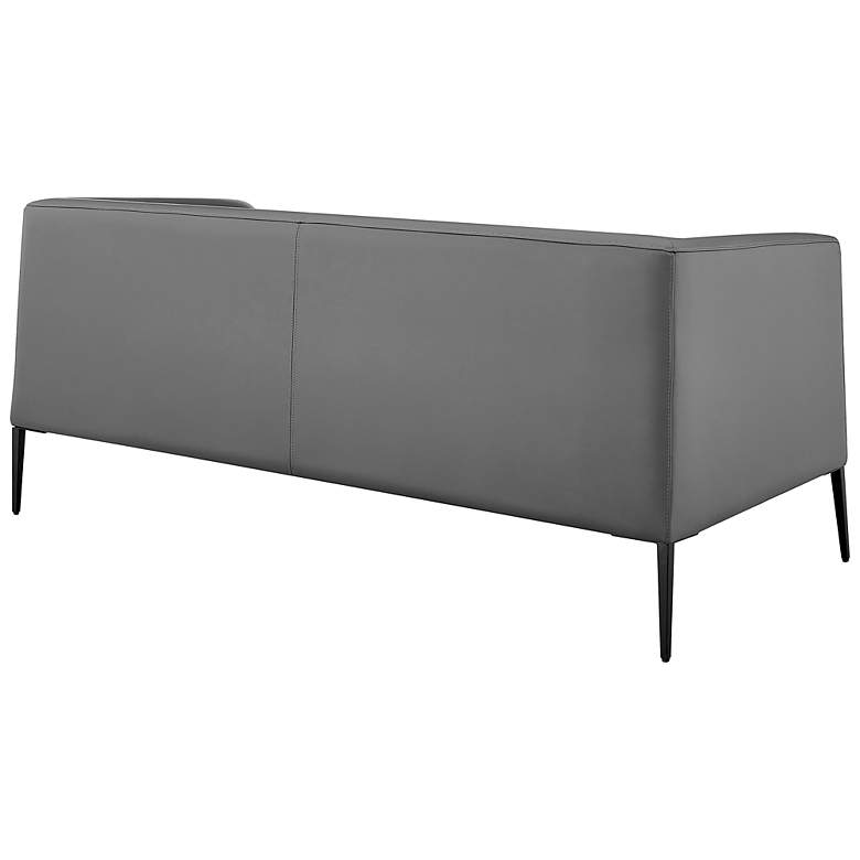 Image 7 Matias Gray Leatherette Loveseat more views