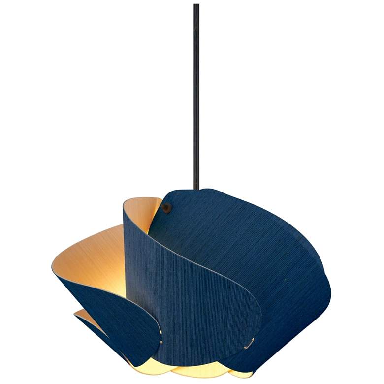 Image 1 Matilda 30 11.9" Wide Blue Wood Pendant