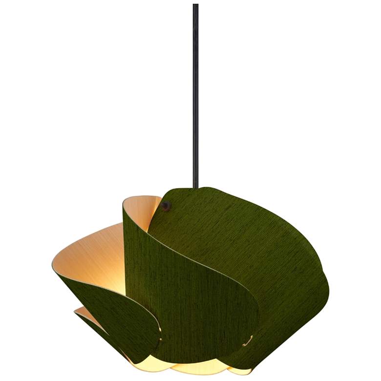Image 1 Matilda 30 11.9" Wide Green Wood Pendant