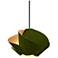 Matilda 30 11.9" Wide Green Wood Pendant