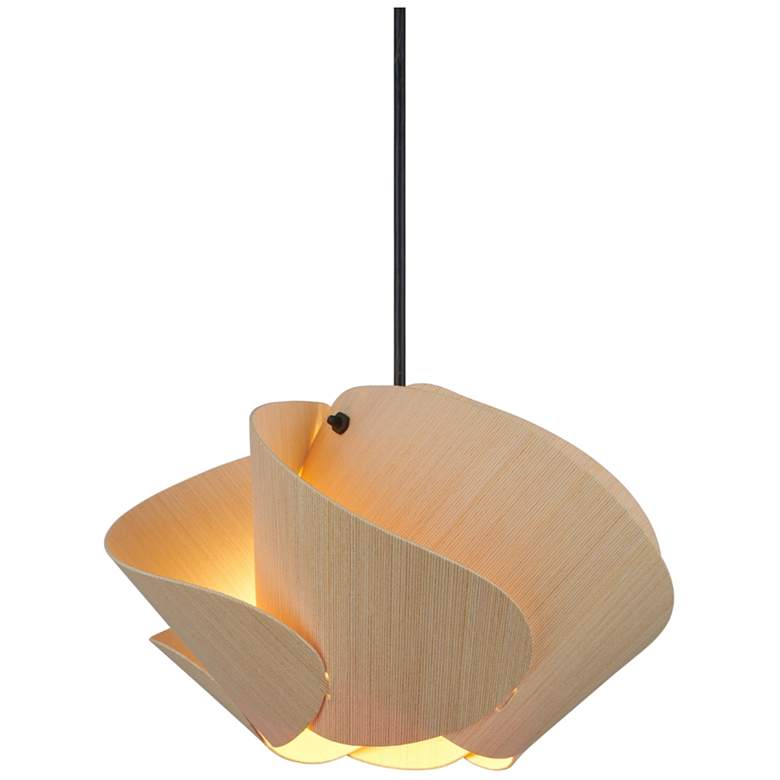 Image 1 Matilda 30 11.9" Wide Grey Oak Wood Pendant