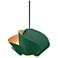 Matilda 30 11.9" Wide Light Petrol Wood Pendant