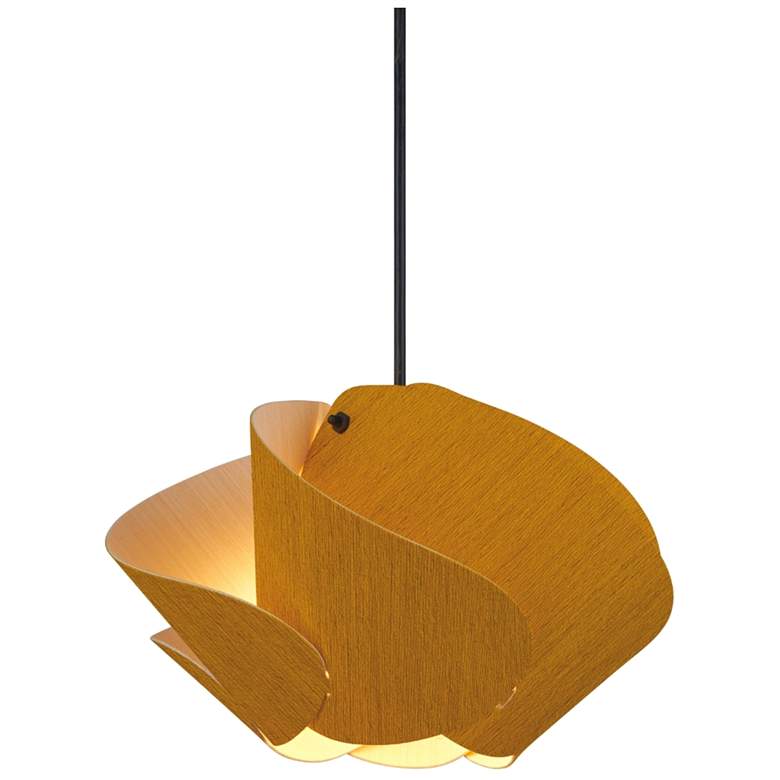 Image 1 Matilda 30 11.9" Wide Ochre Wood Pendant