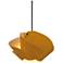 Matilda 30 11.9" Wide Ochre Wood Pendant