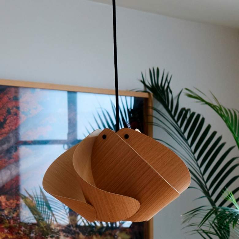 Image 1 Matilda 30 11.9" Wide Petiribi Wood Pendant