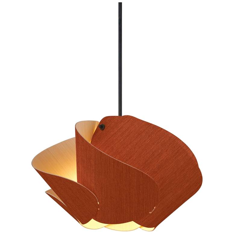 Image 1 Matilda 30 11.9" Wide Terracotta Wood Pendant