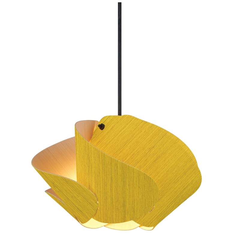 Image 1 Matilda 30 11.9" Wide Yellow Wood Pendant