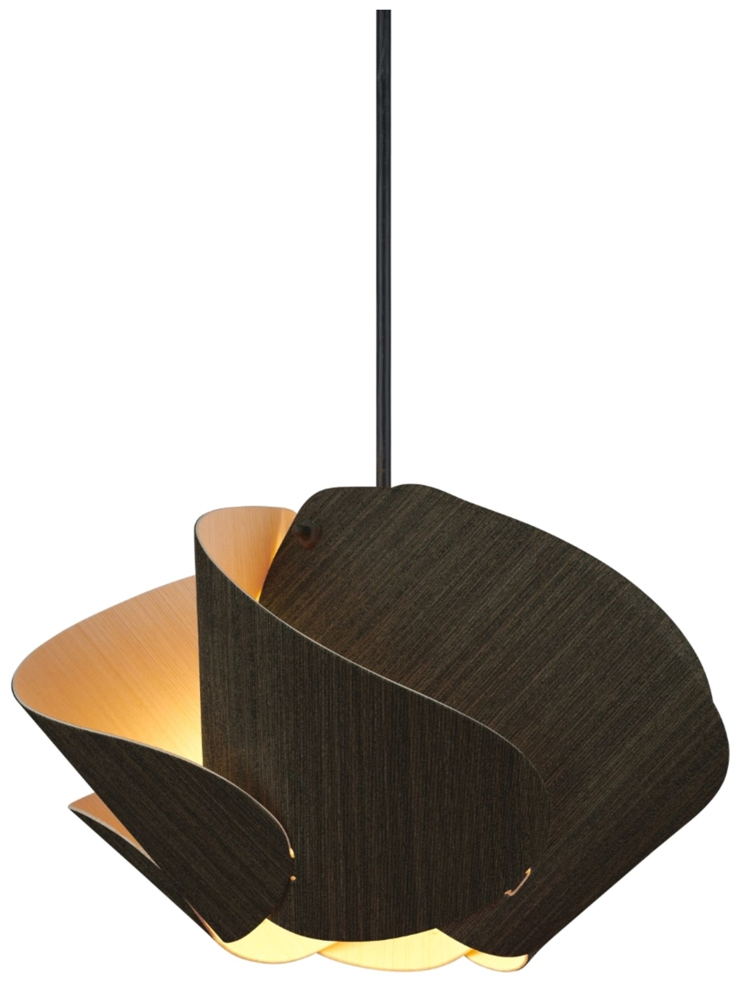 Matilda 30 11.9" Wide Ebony Wood Pendant - Made to Order