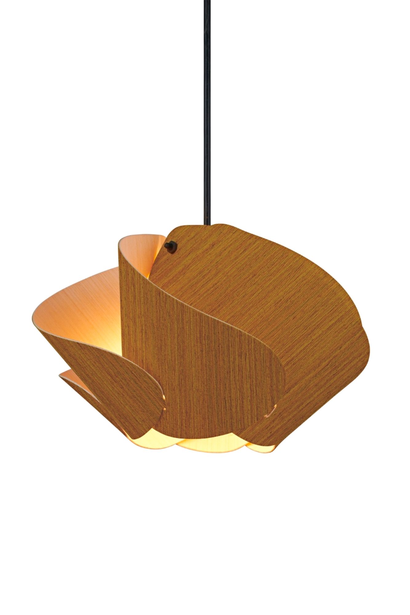 Matilda 30 11.9" Wide Petiribi Wood Pendant - Made to Order