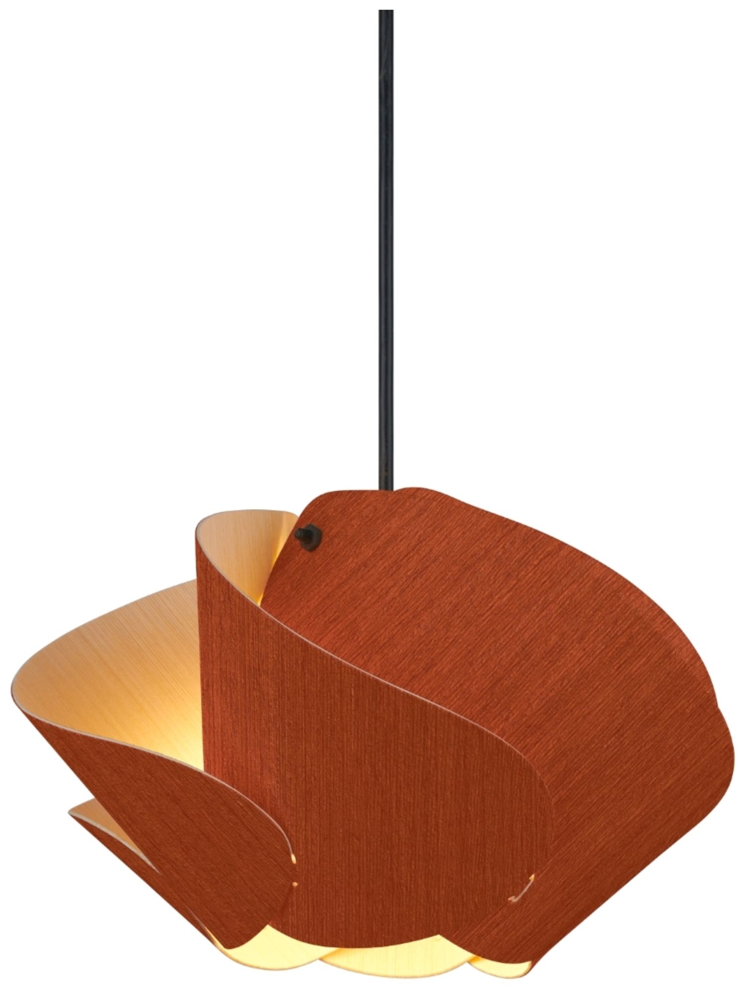 Matilda 30 11.9" Wide Terracotta Wood Pendant - Made to Order