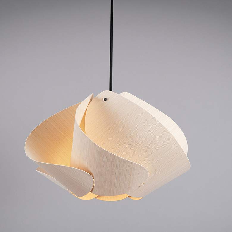 Image 1 Matilda Pendant WEP - Ash Shade - Black Canopy - Size 17.4