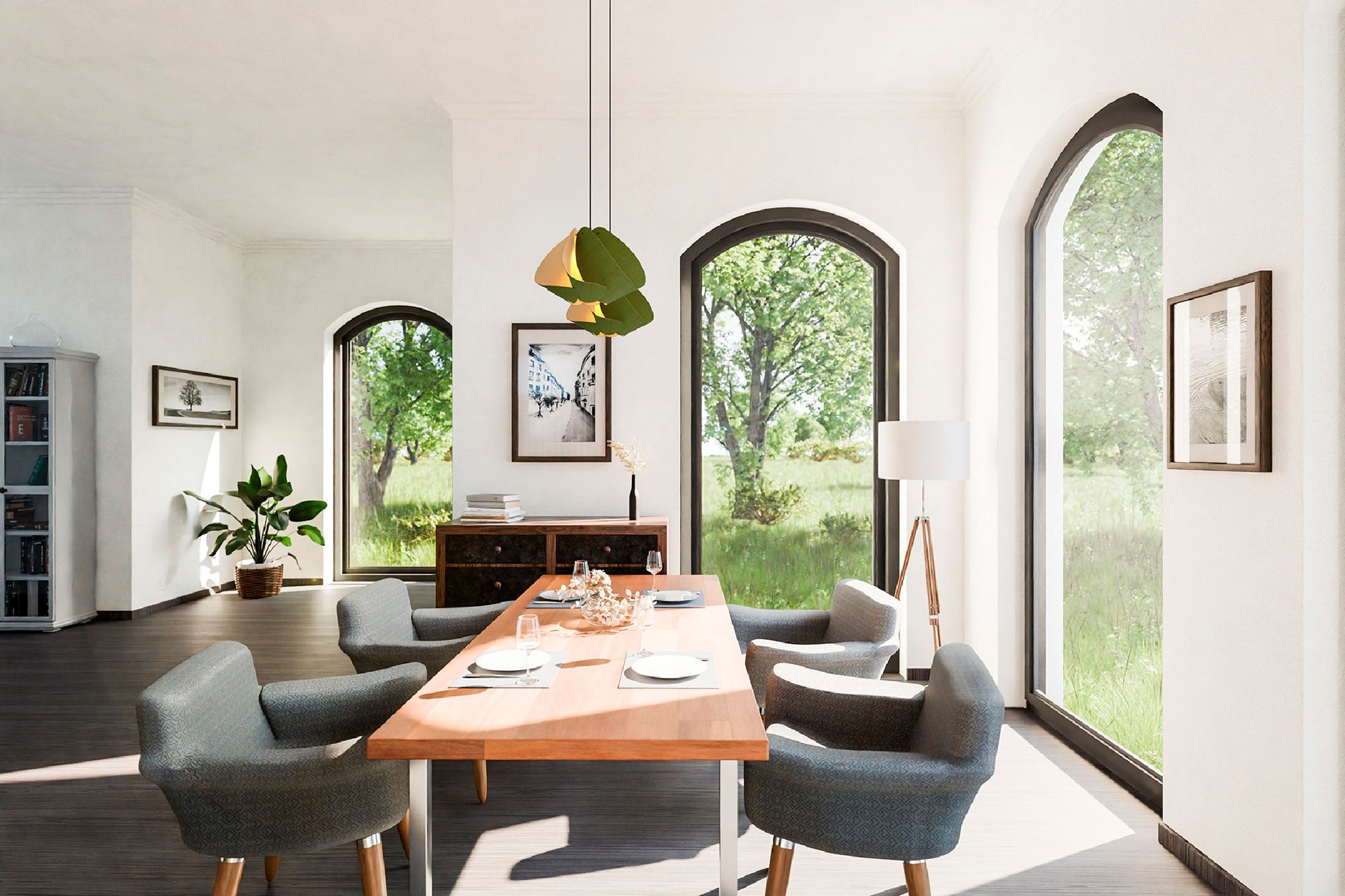 Image 2 Matilda Pendant WEP - Green Shade - Black Canopy - Size 17.4 more views