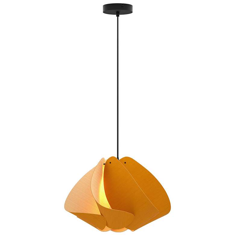 Image 1 Matilda Pendant WEP - Ocher Shade - Black Canopy - Size 17.4