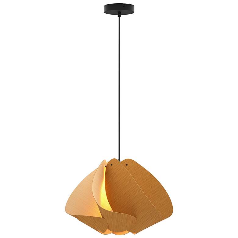 Image 1 Matilda Pendant WEP - Petribi Shade - Black Canopy - Size 17.4