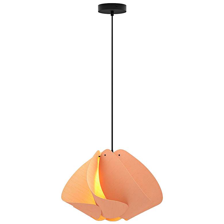 Image 2 Matilda Pendant WEP - Rose Shade - Black Canopy - Size 17.4