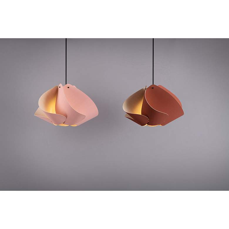 Image 3 Matilda Pendant WEP - Rose Shade - Black Canopy - Size 17.4 more views