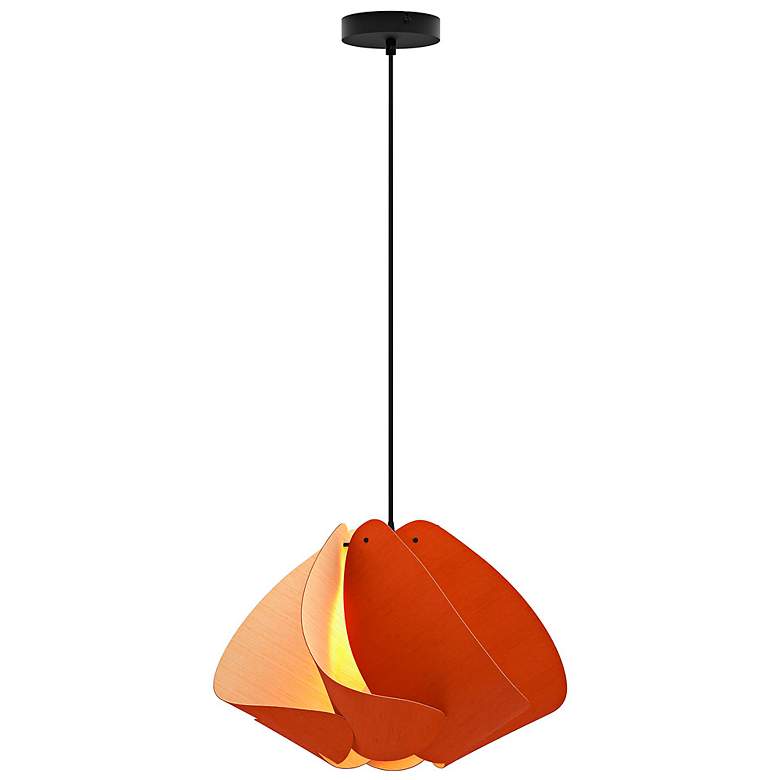 Image 1 Matilda Pendant WEP - Terracotta Shade - Black Canopy - Size 17.4