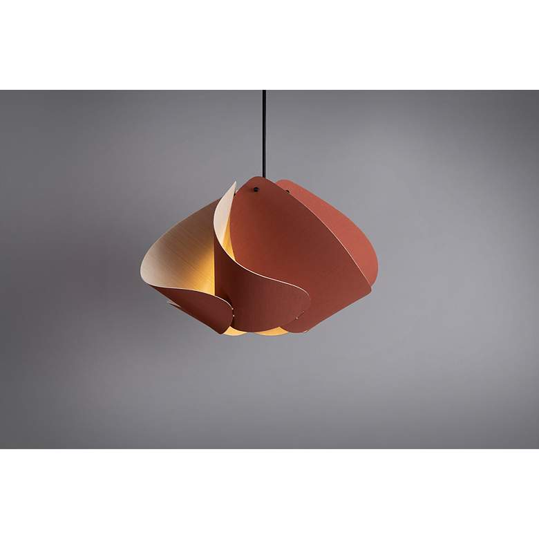 Image 3 Matilda Pendant WEP - Terracotta Shade - Black Canopy - Size 17.4 more views