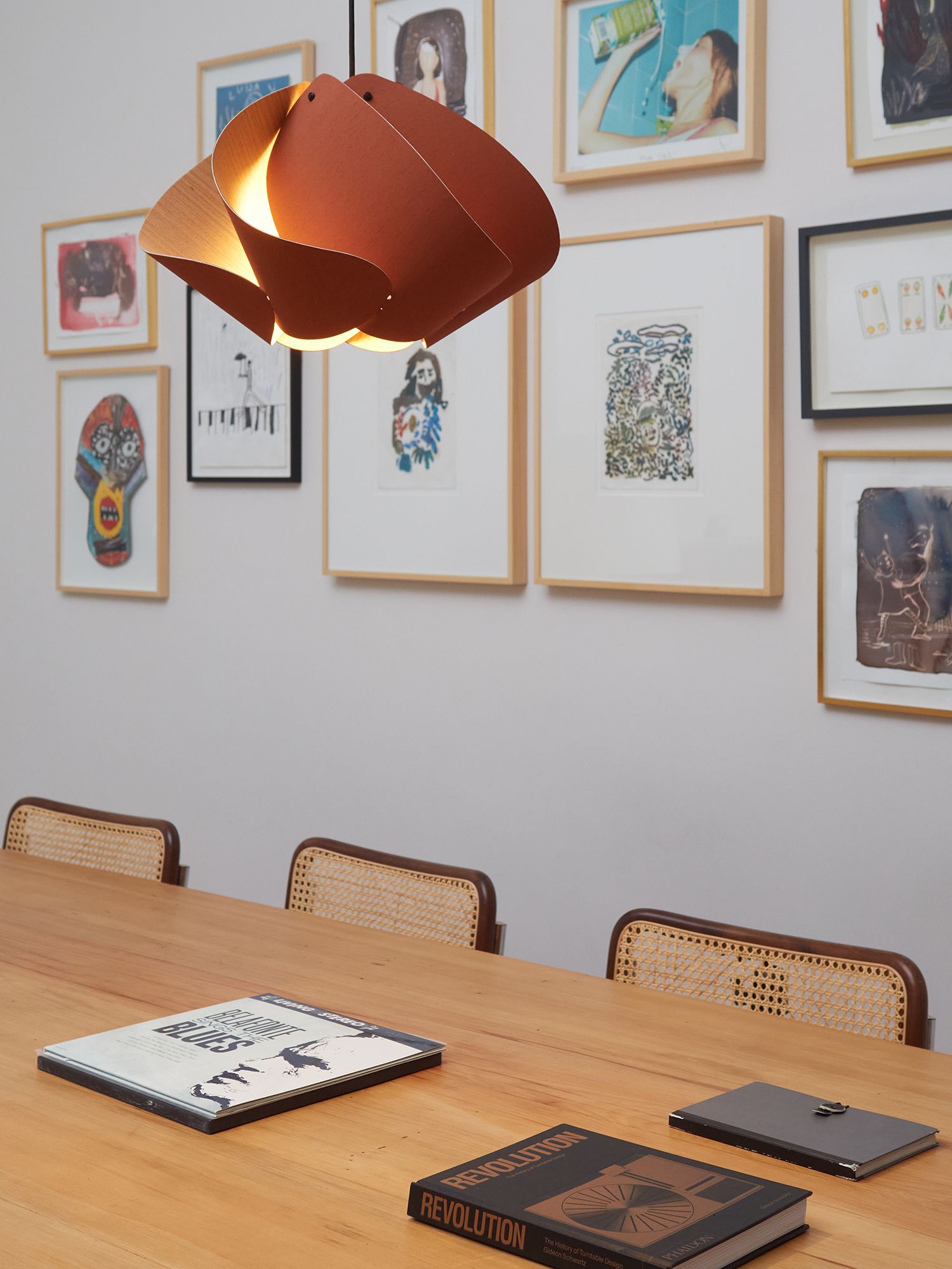 Matilda Pendant WEP - Terracotta Shade - Black Canopy - Size 26.8