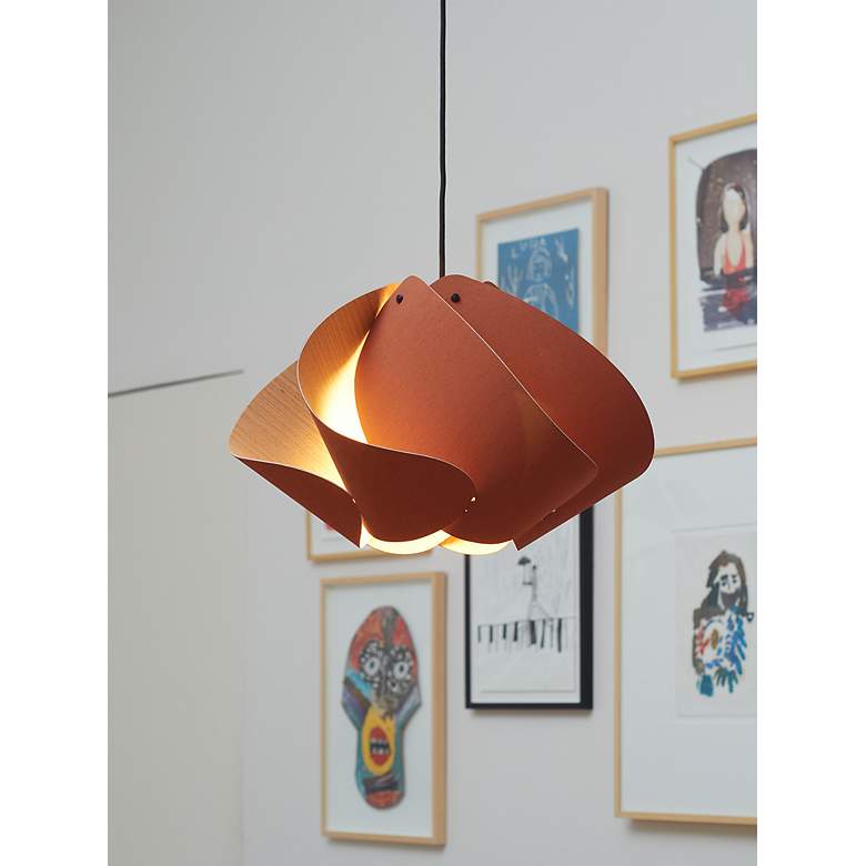 Image 4 Matilda Pendant WEP - Terracotta Shade - Black Canopy - Size 26.8 more views