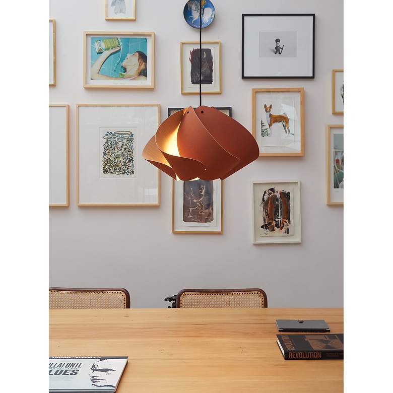 Image 7 Matilda Pendant WEP - Terracotta Shade - Black Canopy - Size 26.8 more views