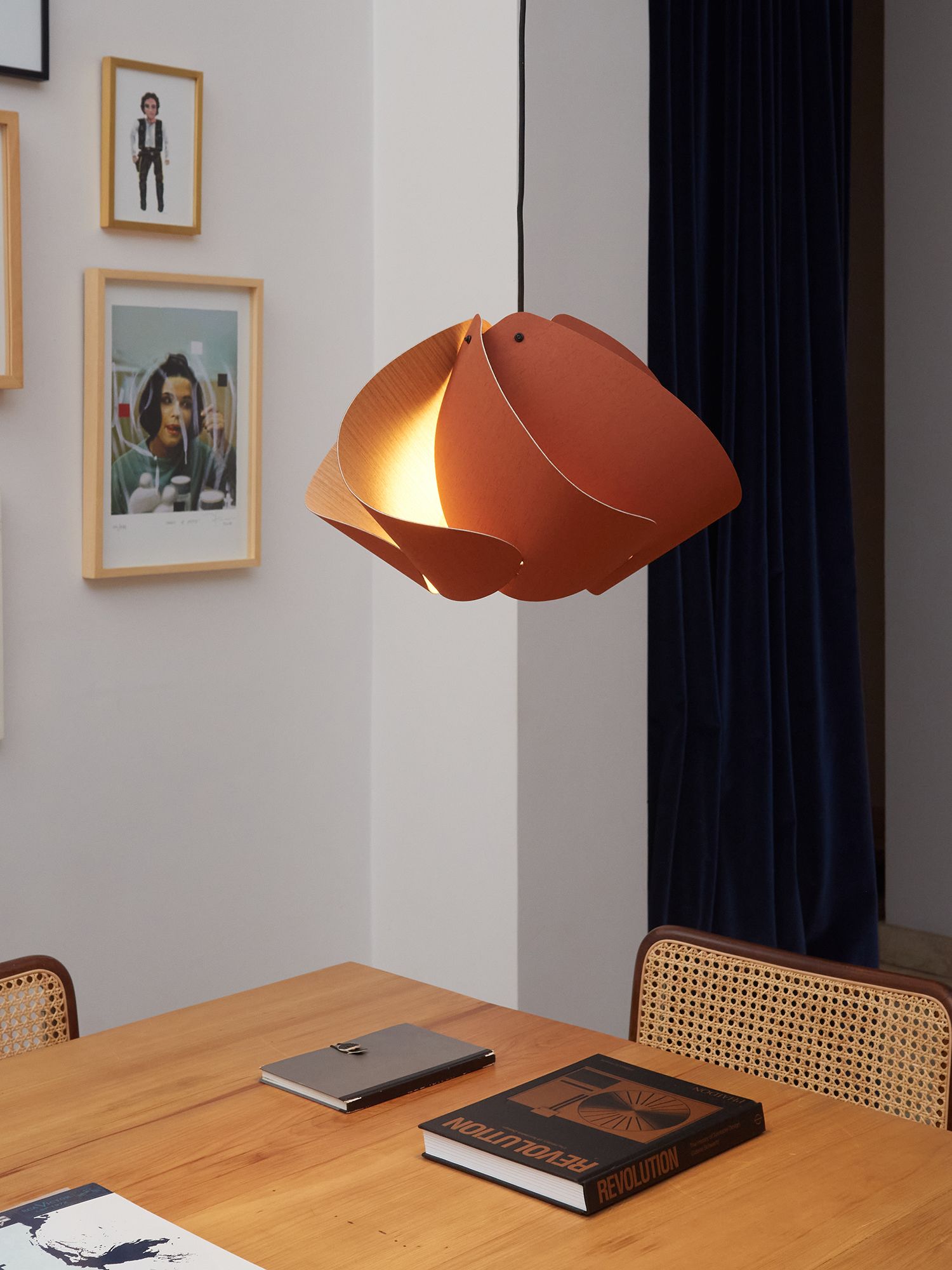 Matilda Pendant WEP - Terracotta Shade - Black Canopy - Size 26.8