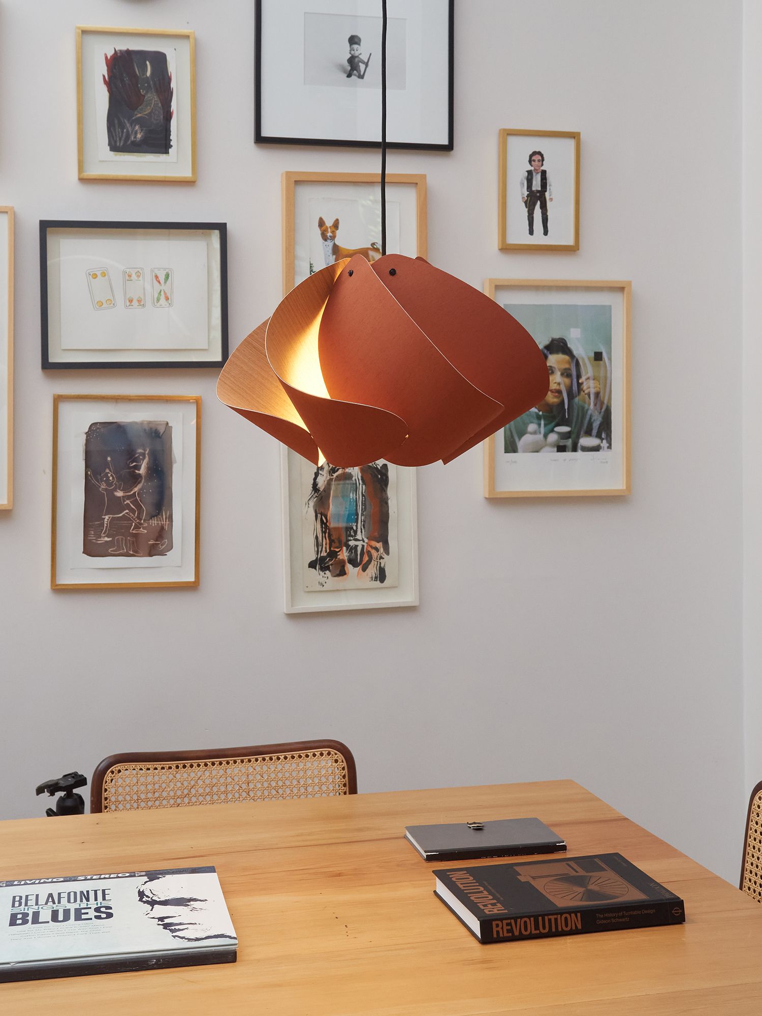 Matilda Pendant WEP - Terracotta Shade - Black Canopy - Size 26.8