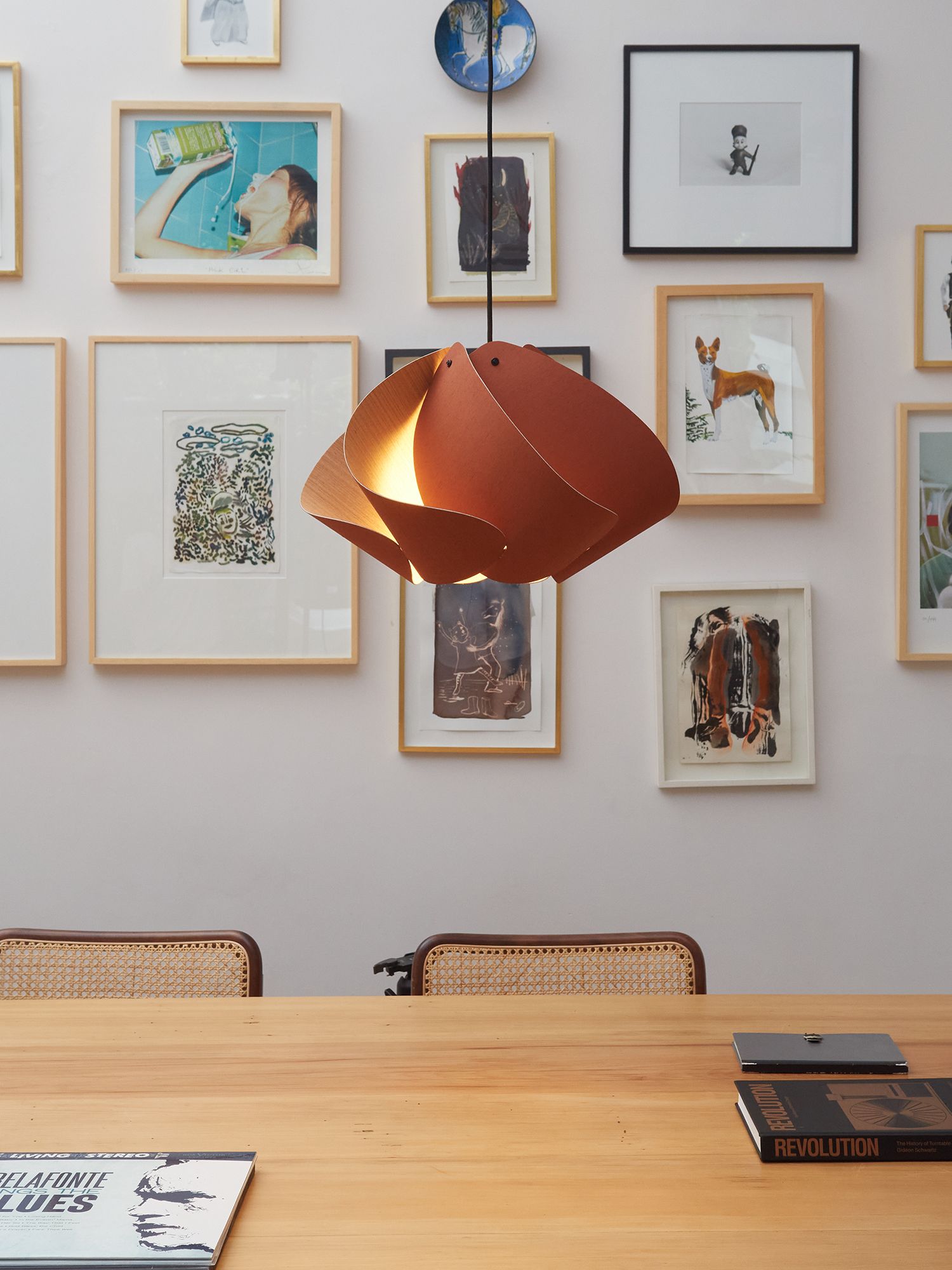 Matilda Pendant WEP - Terracotta Shade - Black Canopy - Size 26.8