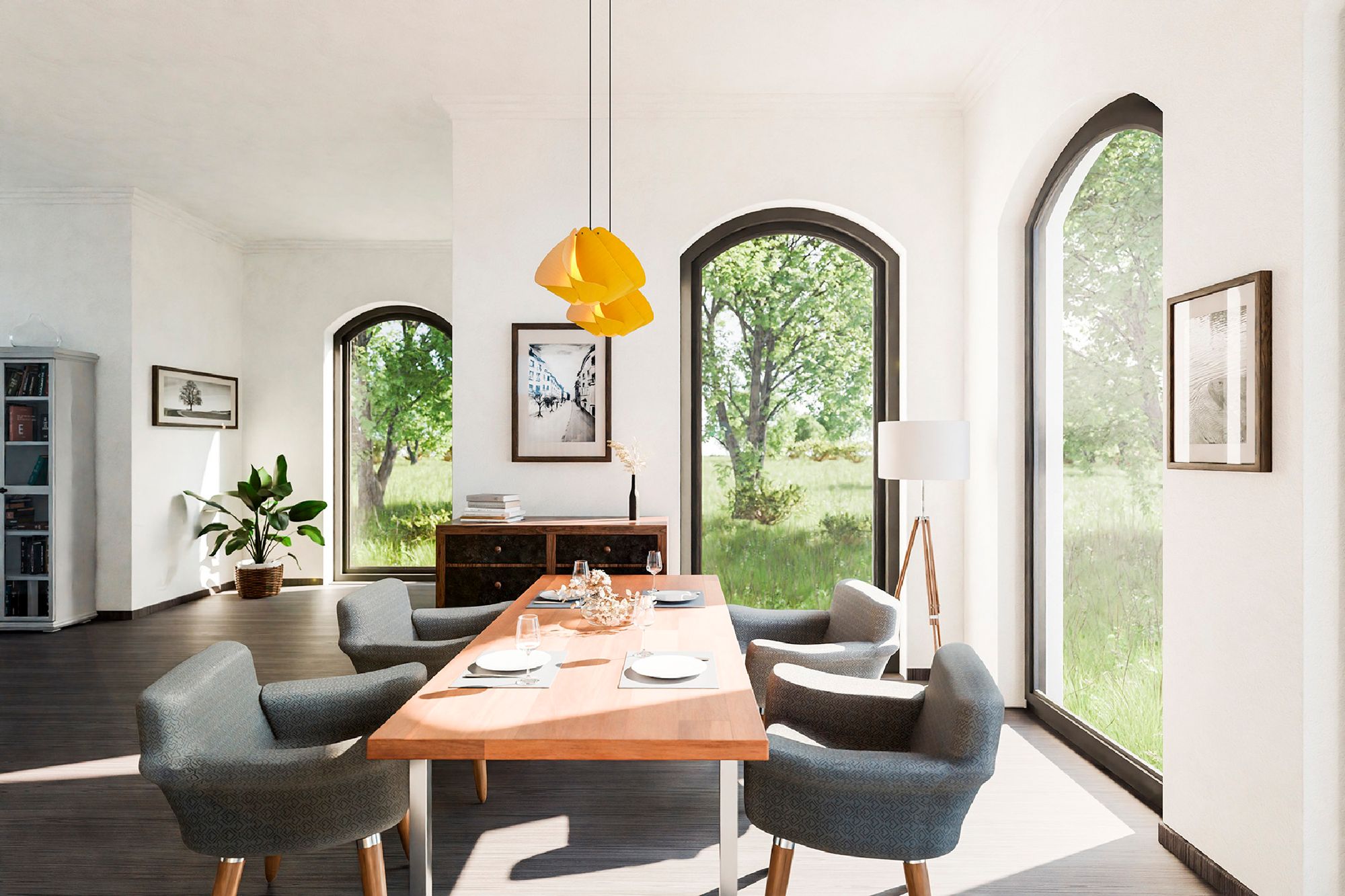 Image 2 Matilda Pendant WEP - Yellow Shade - Black Canopy - Size 17.4 more views