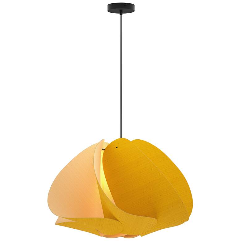 Image 1 Matilda Pendant WEP - Yellow Shade - Black Canopy - Size 26.8