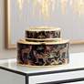 Matios Multi-Color Leopard Round Jar with Lid in scene