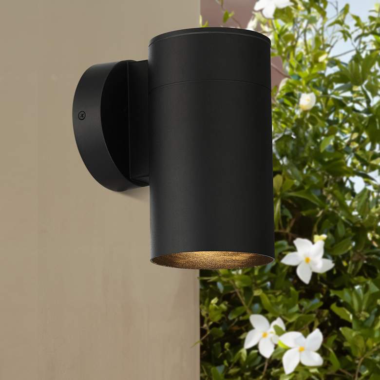 Image 1 Matira 1 Light Outdoor LED Turtle Friendly Wall Mount - Black - 7.75 inch