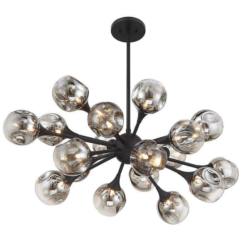Image 4 Matisse 18-Light Chandelier in Matte Black more views