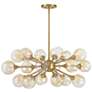 2_Matisse 18-Light Chandelier in Warm Brass more views