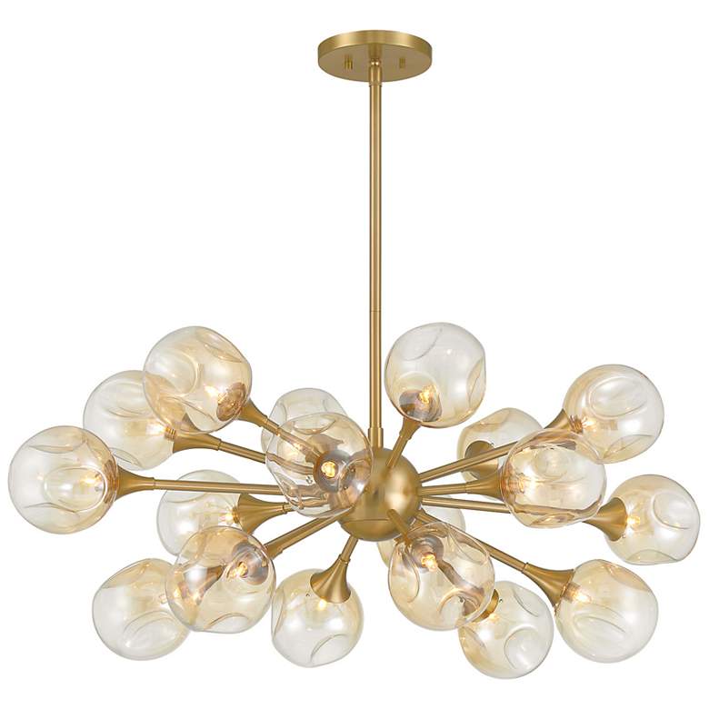 Image 3 Matisse 18-Light Chandelier in Warm Brass more views