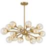 3_Matisse 18-Light Chandelier in Warm Brass more views