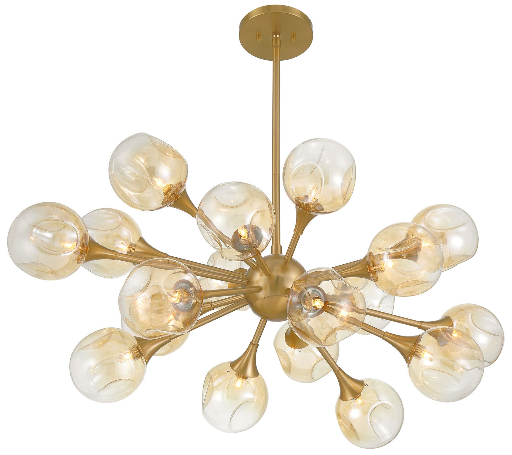 Image 4 Matisse 18-Light Chandelier in Warm Brass more views
